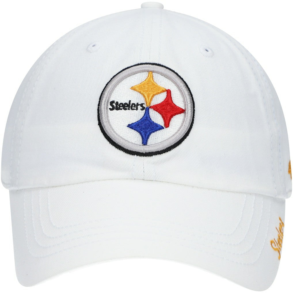 Pittsburgh Steelers '47 Women's Miata Clean Up Logo Adjustable Hat White | 47 brand