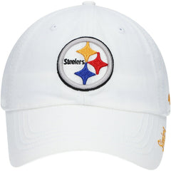 Pittsburgh Steelers '47 Women's Miata Clean Up Logo Adjustable Hat White | 47 brand