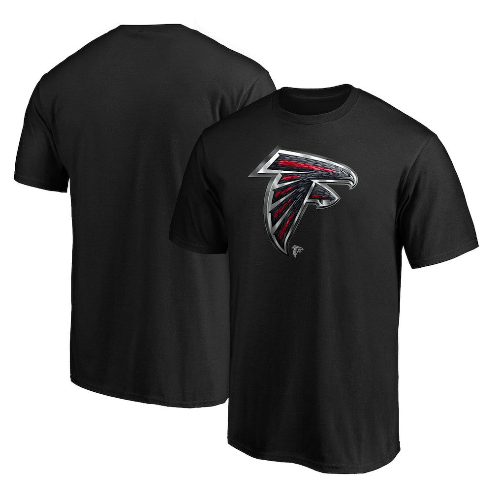Atlanta Falcons Midnight Mascot Team Logo T-Shirt Black | NFL