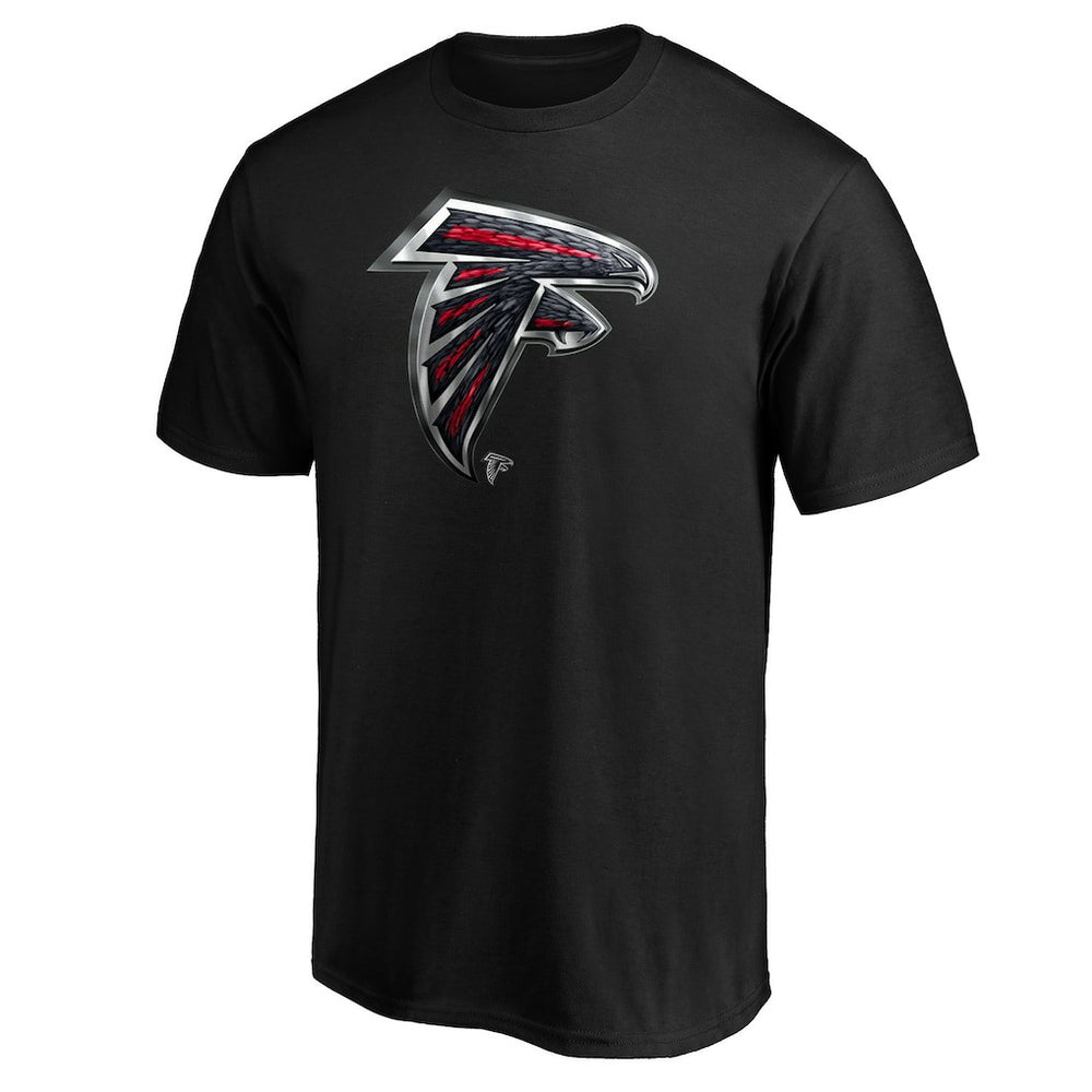 Atlanta Falcons Midnight Mascot Team Logo T-Shirt Black | NFL