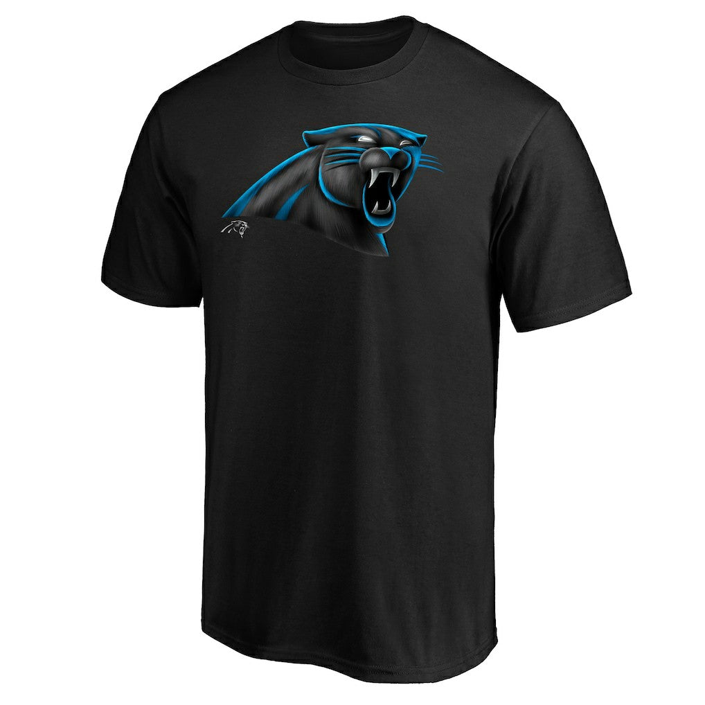 Carolina Panthers Midnight Mascot Team Logo T-Shirt Black | NFL