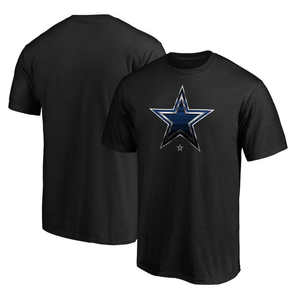 Dallas Cowboys Midnight Mascot Team Logo T-Shirt Black | NFL