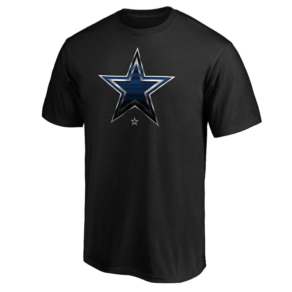 Dallas Cowboys Midnight Mascot Team Logo T-Shirt Black | NFL