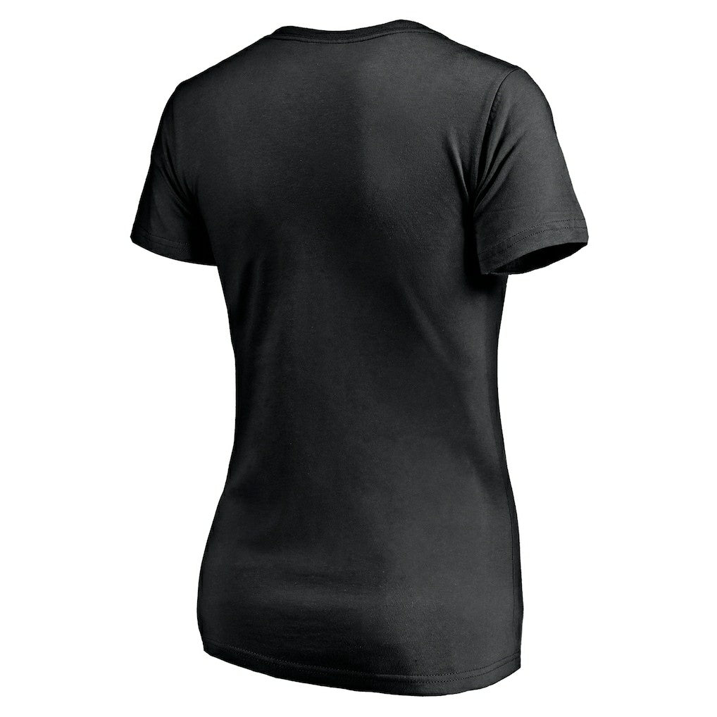 Los Angeles Chargers Women's Midnight Mascot Logo V-Neck T-Shirt Black | NFL