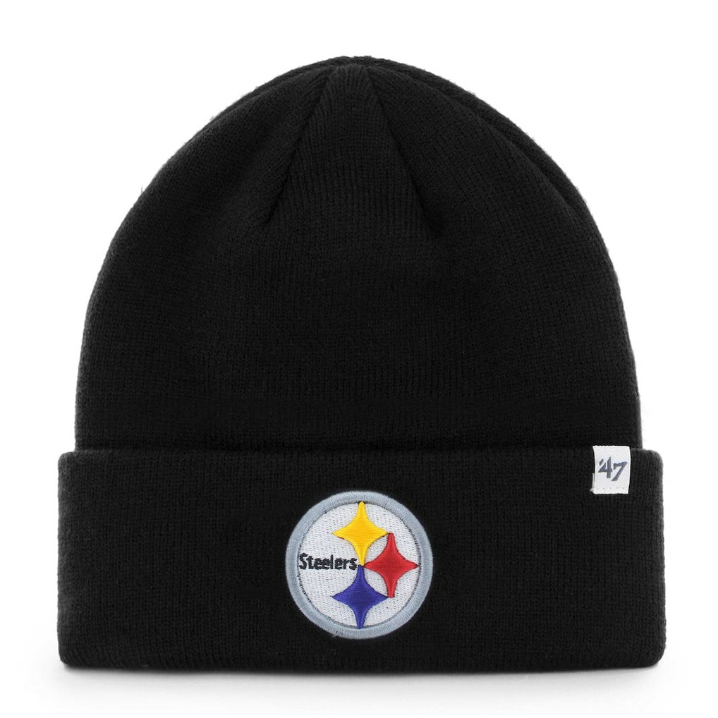 Pittsburgh Steelers '47 Primary Basic Cuffed Knit Hat Black | 47 brand