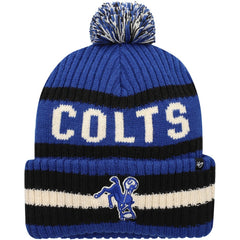 Indianapolis Colts '47 Bering Cuffed Knit Hat with Pom Royal | 47 brand