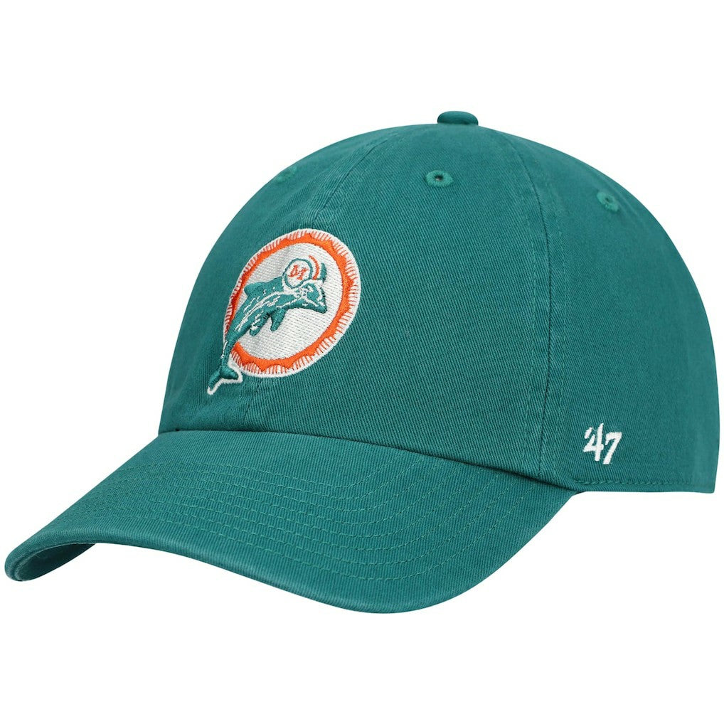 Miami Dolphins '47 Clean Up Adjustable Hat Aqua | 47 brand