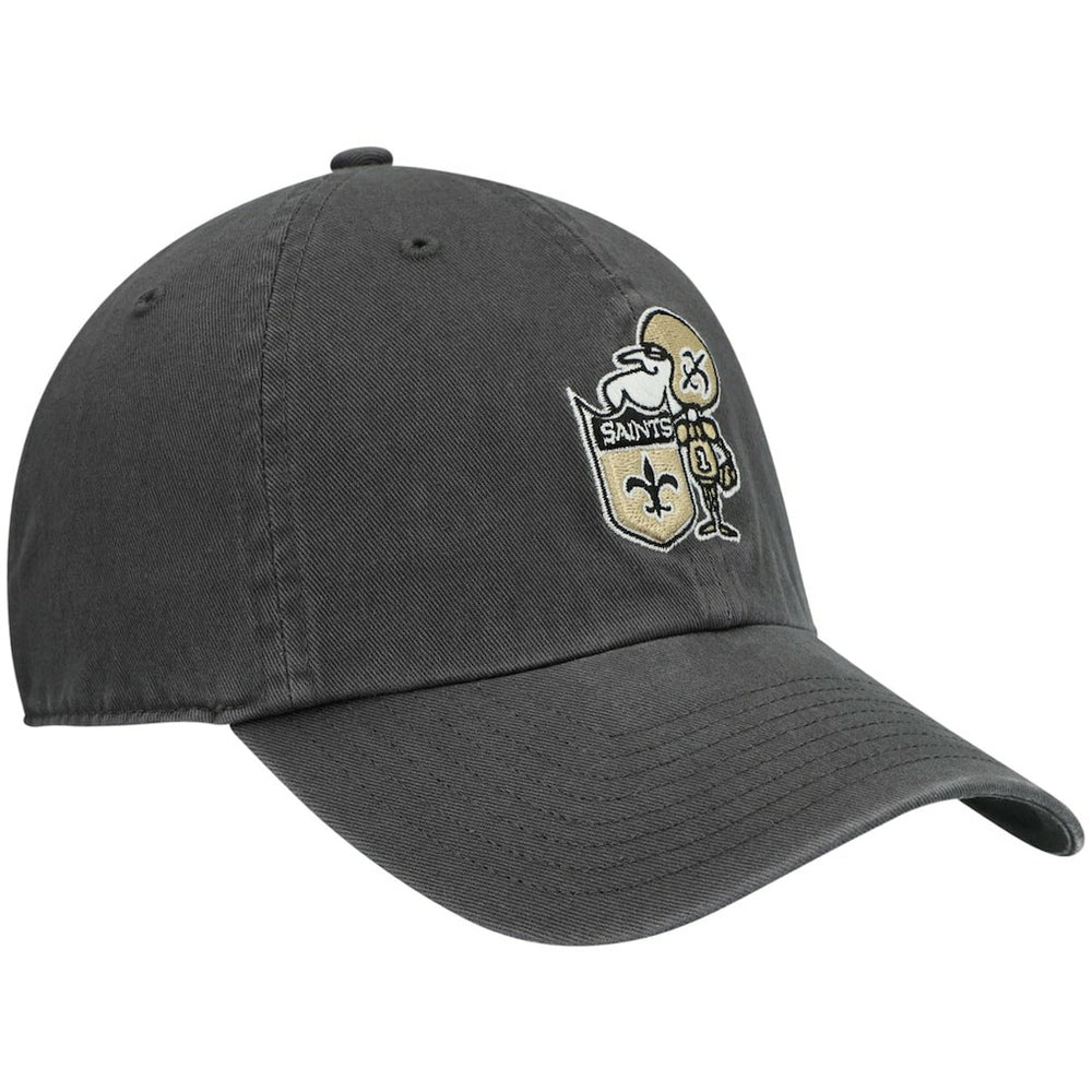 New Orleans Saints '47 Clean Up Adjustable Hat Charcoal | 47 brand