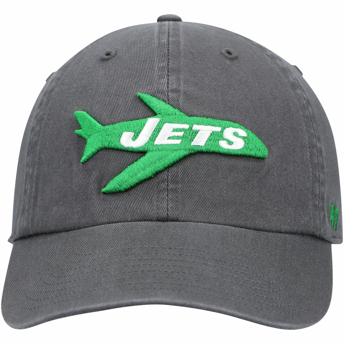 New York Jets '47 Clean Up Adjustable Hat Charcoal | 47 brand