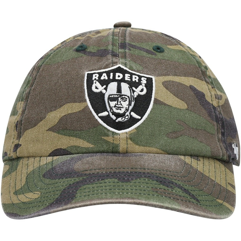 Las Vegas Raiders '47 Woodland Clean Up Adjustable Hat Camo | 47 brand