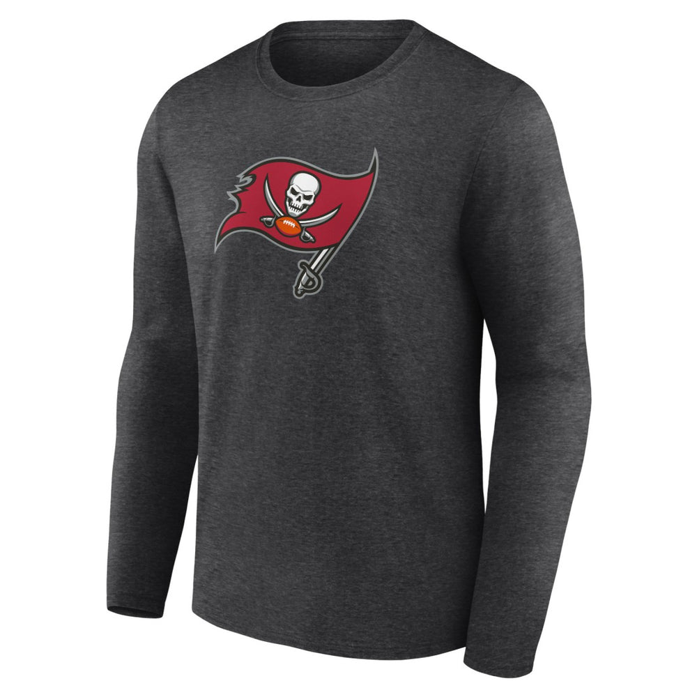 Tampa Bay Buccaneers Primary Team Logo Long Sleeve T-Shirt Charcoal | NFL