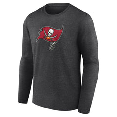 Tampa Bay Buccaneers Primary Team Logo Long Sleeve T-Shirt Charcoal | NFL