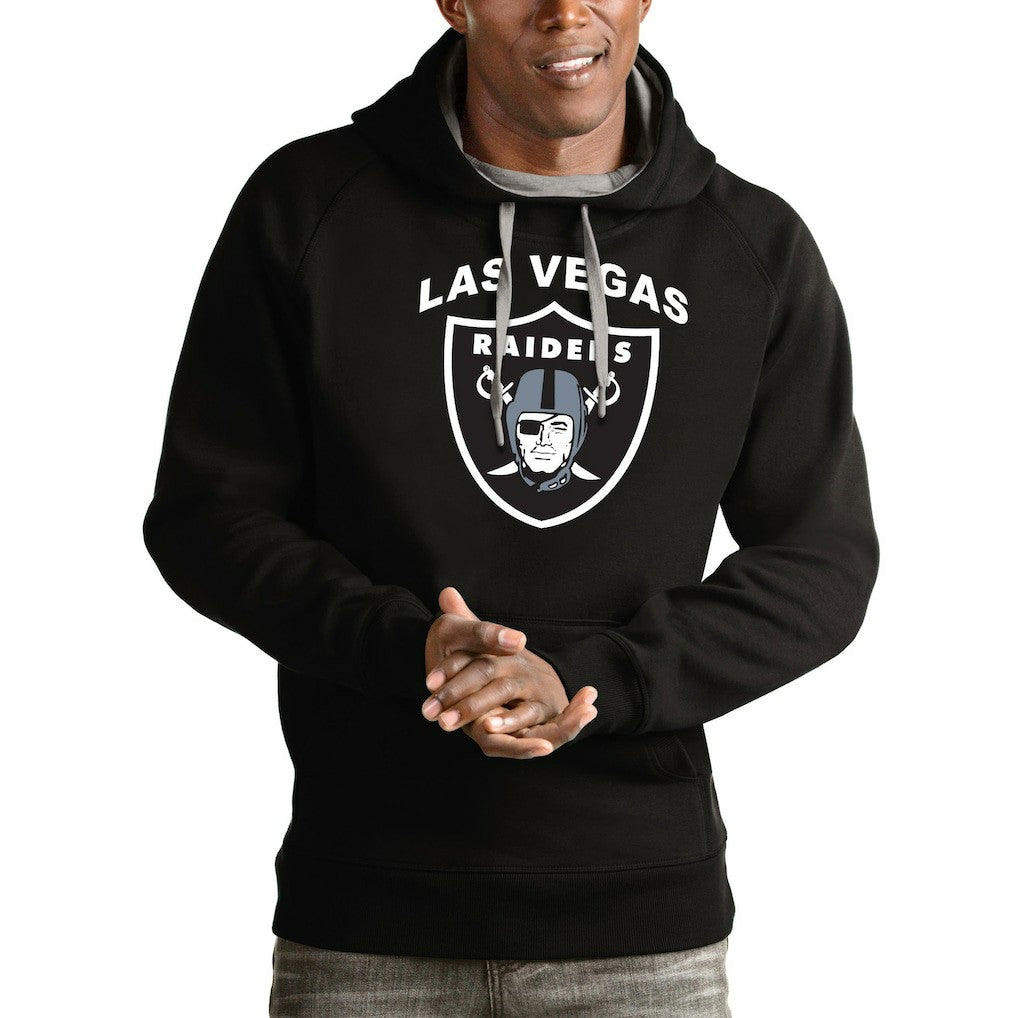 Las Vegas Raiders Antigua Team Victory Pullover Hoodie Black | NFL