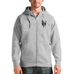 Las Vegas Raiders Antigua Victory Full-Zip Hoodie Heather Gray | NFL