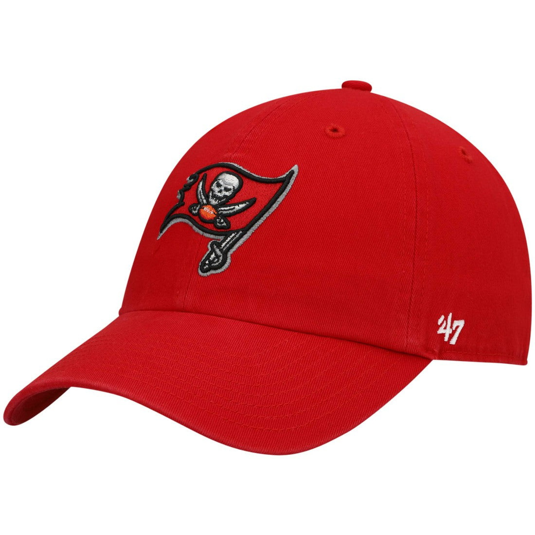 Tampa Bay Buccaneers '47 Primary Logo Clean Up Adjustable Hat Red | 47 brand
