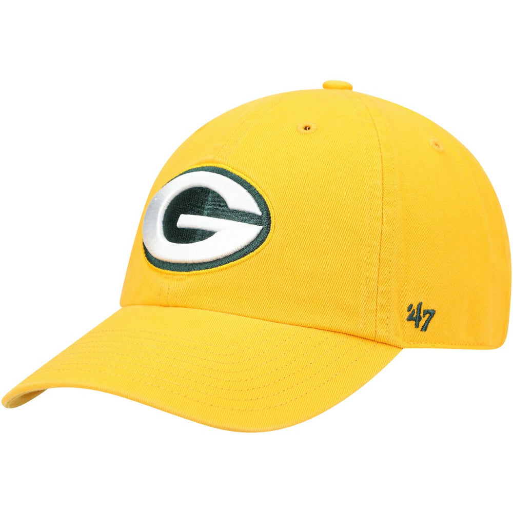 Green Bay Packers '47 Secondary Clean Up Adjustable Hat Gold | 47 brand