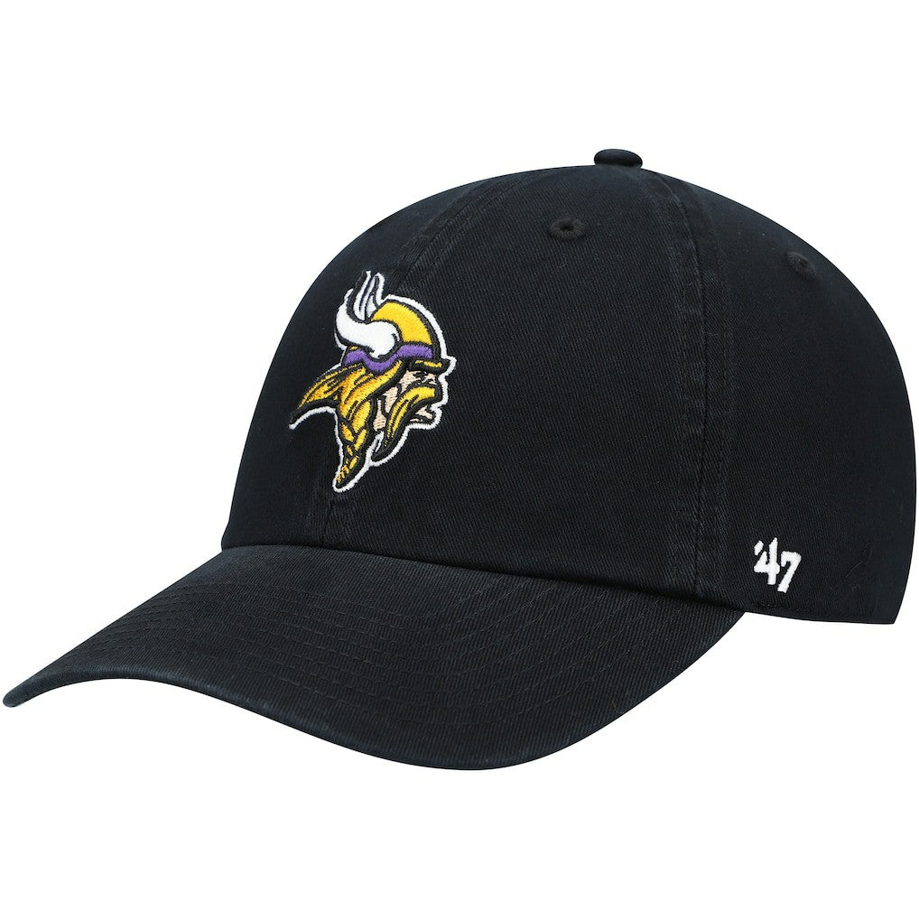 Minnesota Vikings '47 Secondary Clean Up Adjustable Hat Black | 47 brand