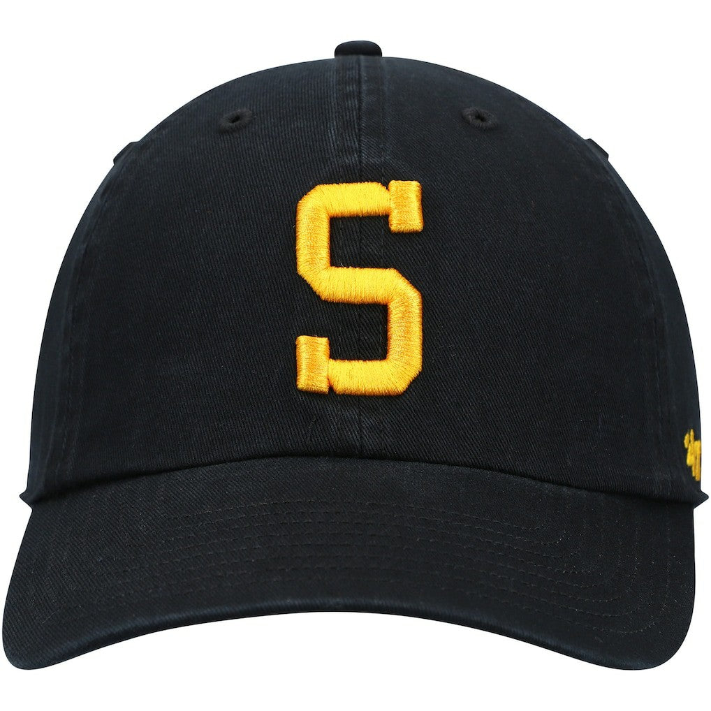 Pittsburgh Steelers '47 Clean Up Alternate Adjustable Hat Black | 47 brand