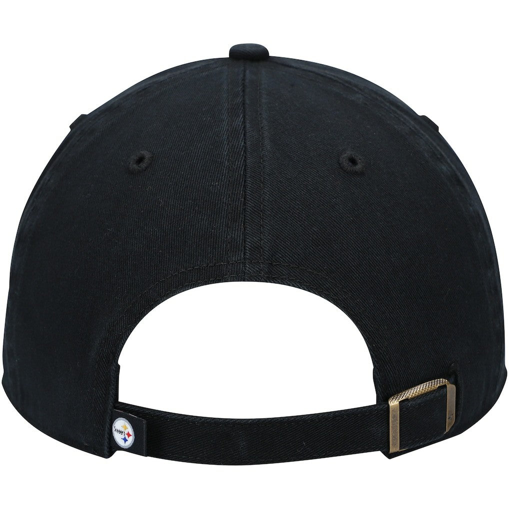 Pittsburgh Steelers '47 Clean Up Alternate Adjustable Hat Black | 47 brand