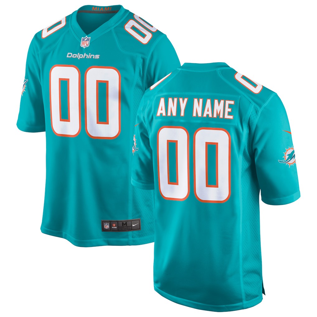 Miami Dolphins Custom Game Jersey Aqua | Nike for Sale