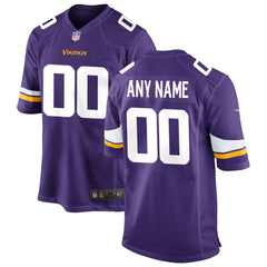 Minnesota Vikings Custom Game Jersey Purple | Nike for Sale