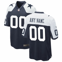 Dallas Cowboys Alternate Custom Game Jersey Navy | Nike for Sale