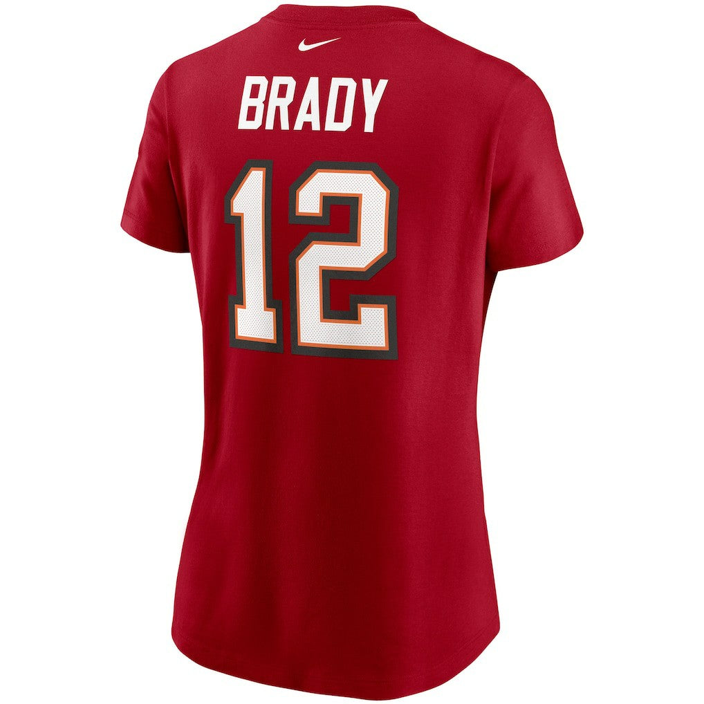 Tom Brady Tampa Bay Buccaneers Women's Name & Number T-Shirt Red | Nike for Sale