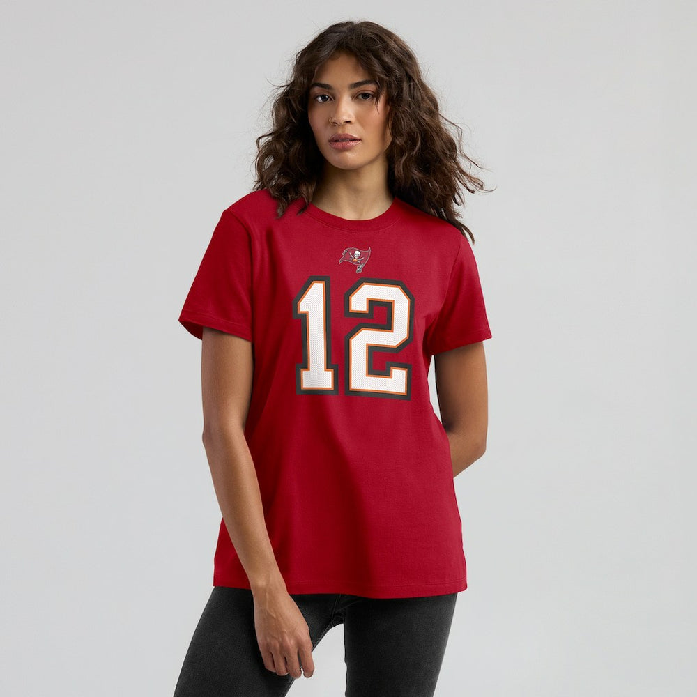 Tom Brady Tampa Bay Buccaneers Women's Name & Number T-Shirt Red | Nike for Sale
