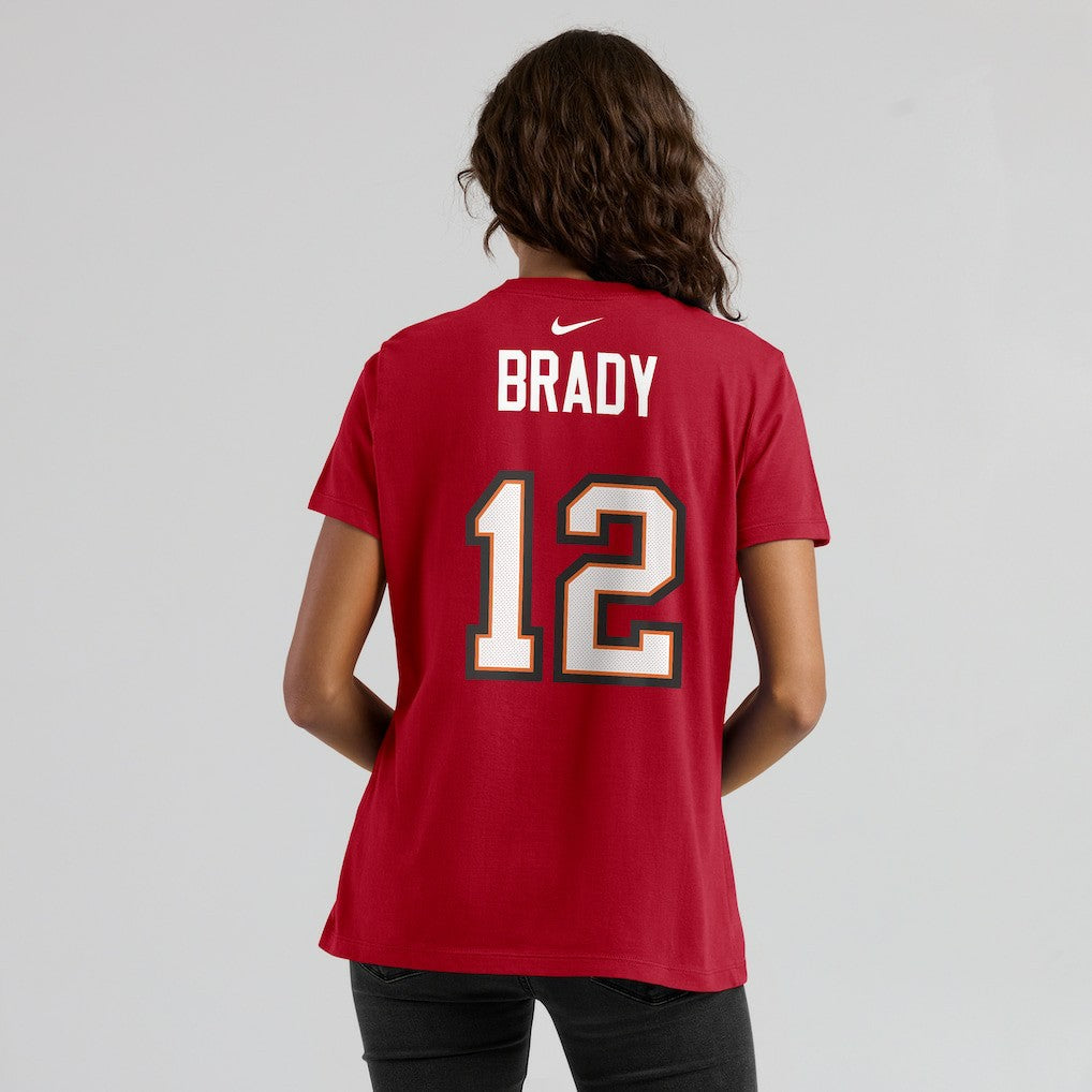 Tom Brady Tampa Bay Buccaneers Women's Name & Number T-Shirt Red | Nike for Sale