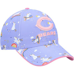 Chicago Bears '47 Girls Preschool Unicorn Clean Up Adjustable Hat Purple | 47 brand