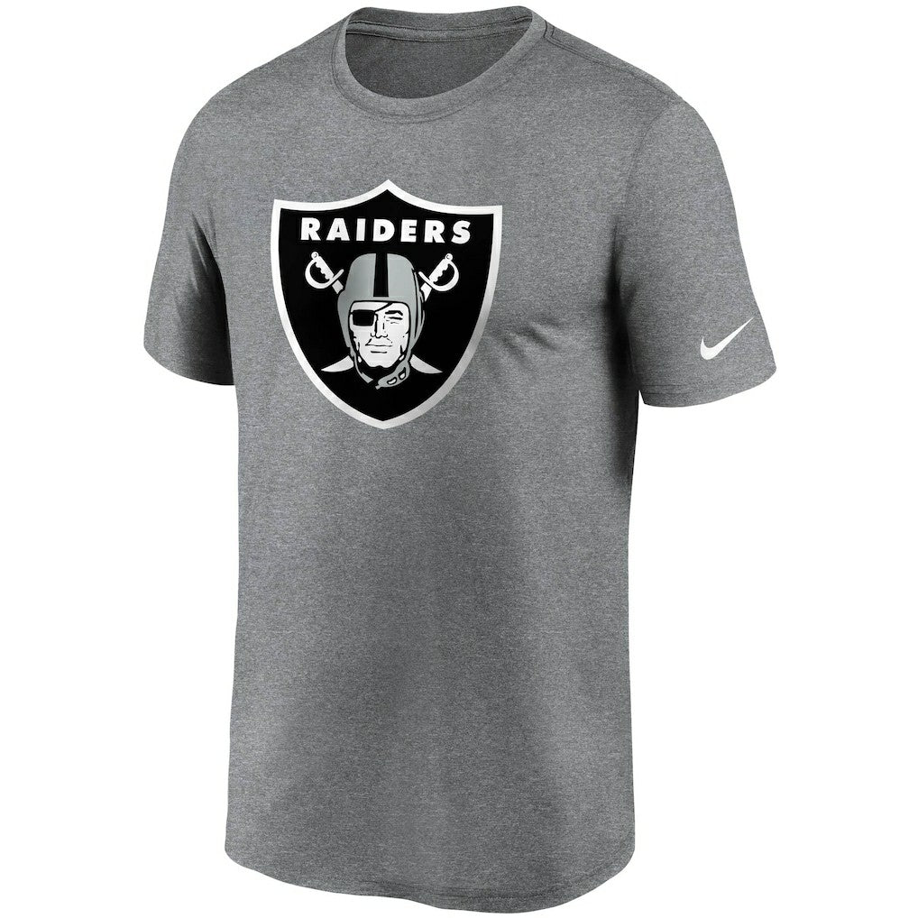 Las Vegas Raiders Logo Essential Legend Performance T-Shirt Heathered Charcoal | Nike for Sale