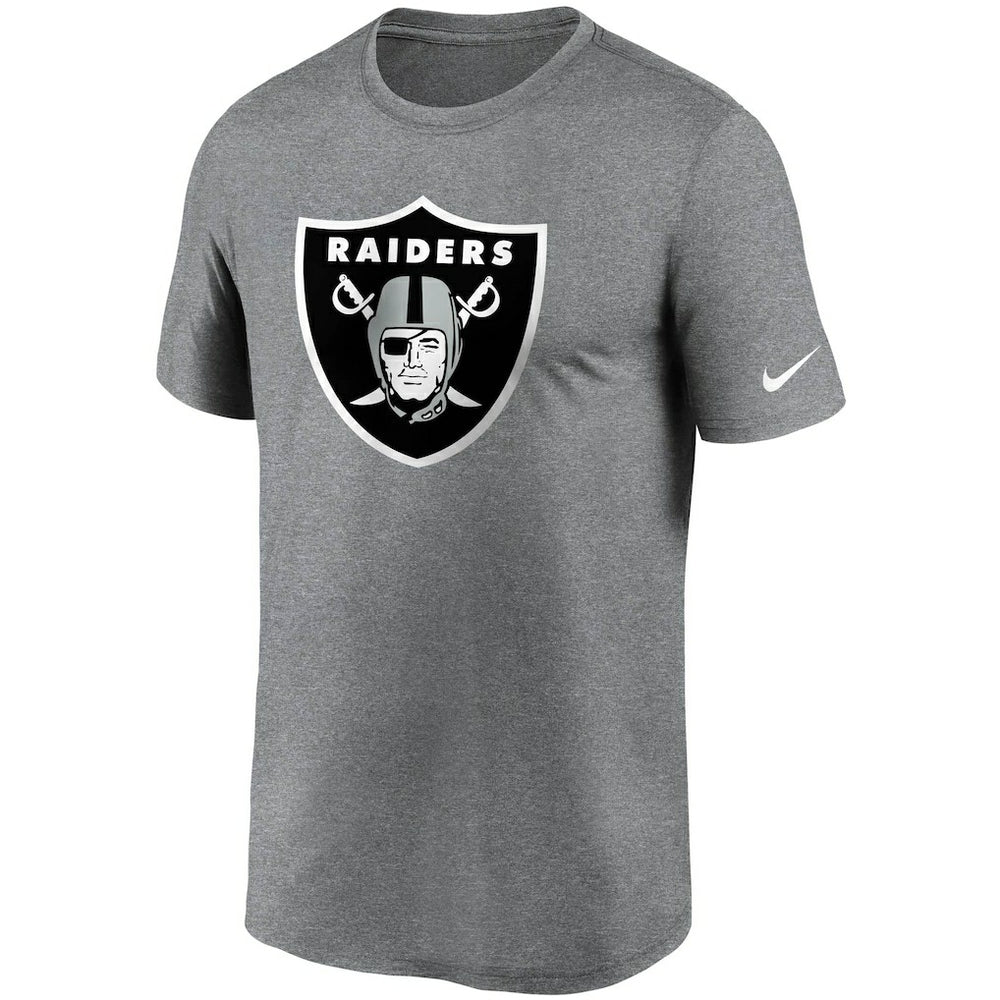 Las Vegas Raiders Logo Essential Legend Performance T-Shirt Heathered Charcoal | Nike for Sale