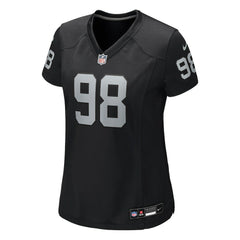 Maxx Crosby Las Vegas Raiders Women's Jersey Black | Nike for Sale