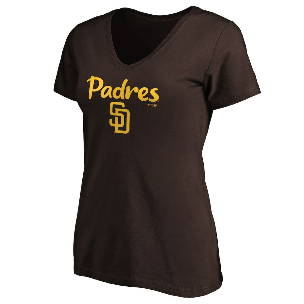 San Diego Padres Women's #1 Mom Logo V-Neck T-Shirt - MLB