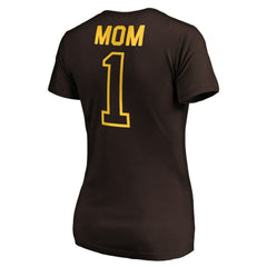 San Diego Padres Women's #1 Mom Logo V-Neck T-Shirt - MLB