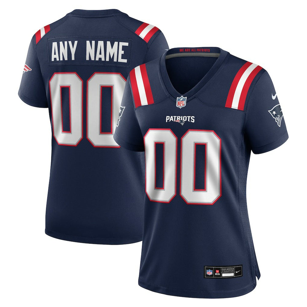 New England Patriots Women's Custom Game Jersey Navy | Nike for Sale