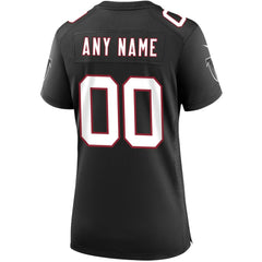 Atlanta Falcons Women's Throwback Custom Game Jersey Black | Nike for Sale