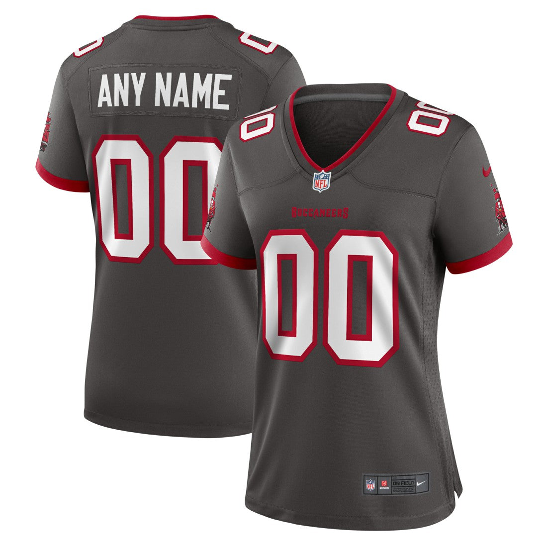 Tampa Bay Buccaneers Women's Alternate Custom Game Jersey Pewter | Nike for Sale