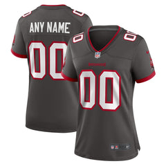 Tampa Bay Buccaneers Women's Alternate Custom Game Jersey Pewter | Nike for Sale