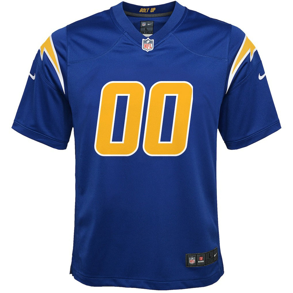 Los Angeles Chargers Youth Alternate Custom Game Jersey Royal | Nike for Sale