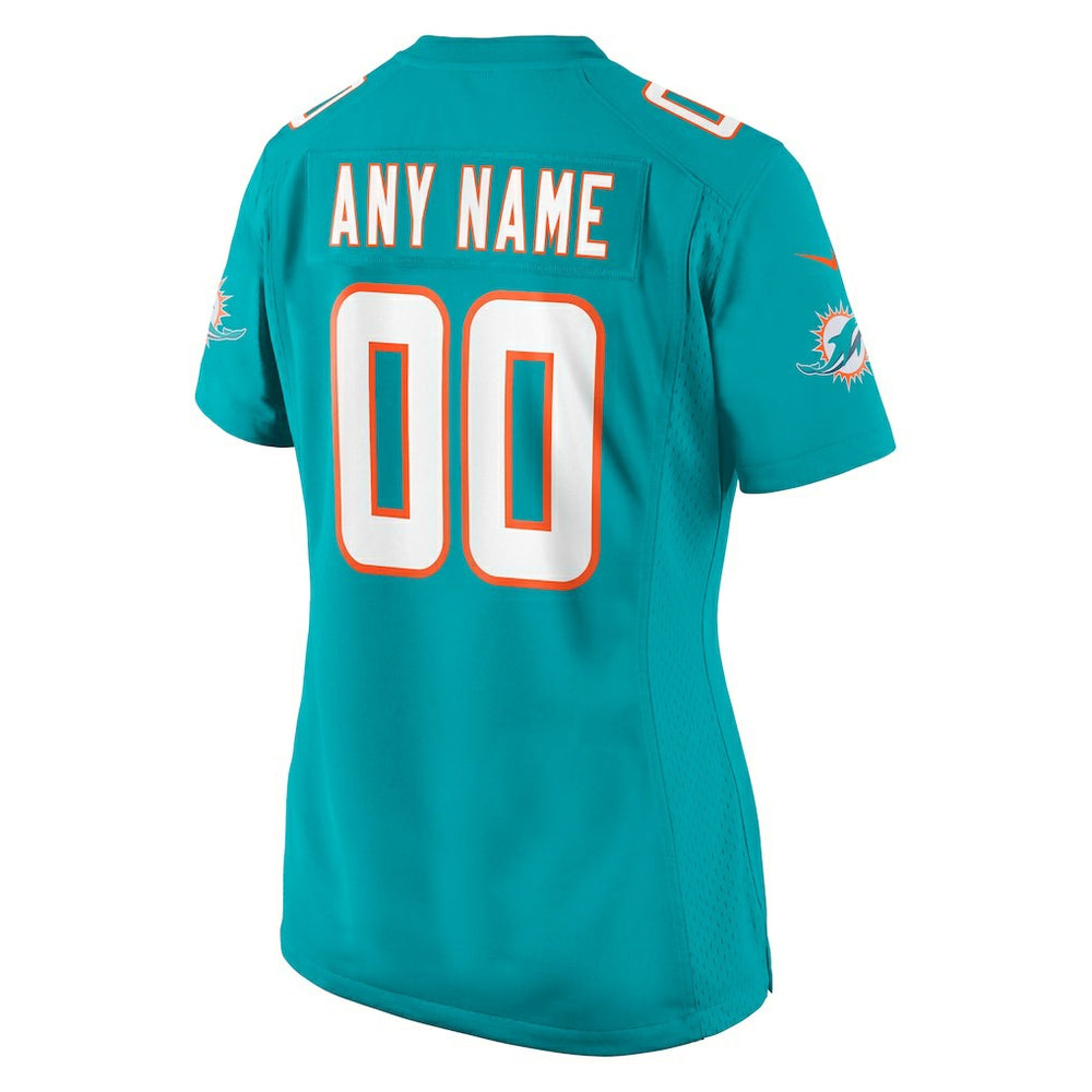 Miami Dolphins Women's Custom Game Jersey Aqua | Nike for Sale
