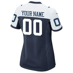 Dallas Cowboys Women's Alternate Custom Game Jersey Navy | Nike for Sale