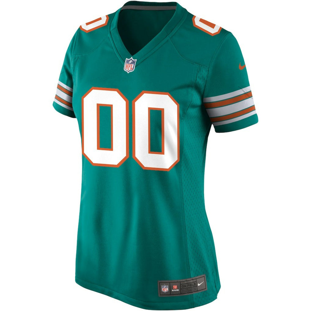 Miami Dolphins Women's Alternate Custom Game Jersey Aqua | Nike for Sale
