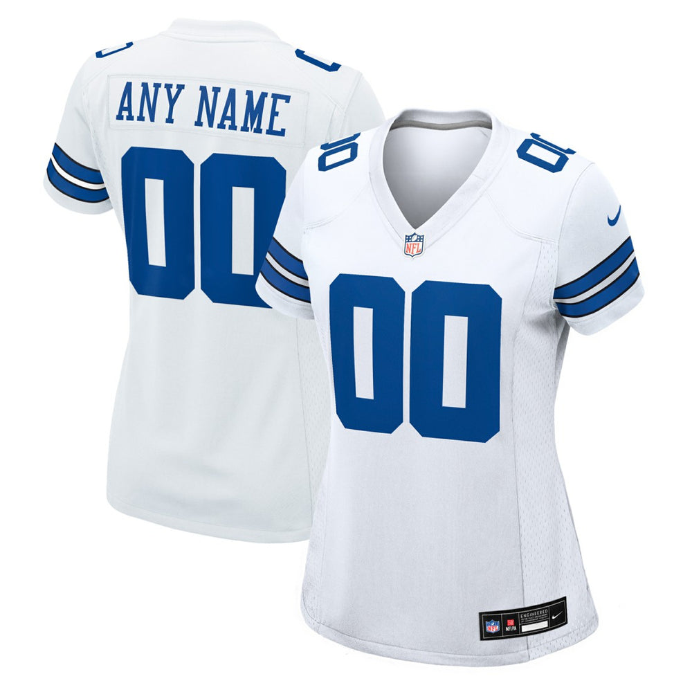Dallas Cowboys Women's Custom Game Jersey White | Nike for Sale