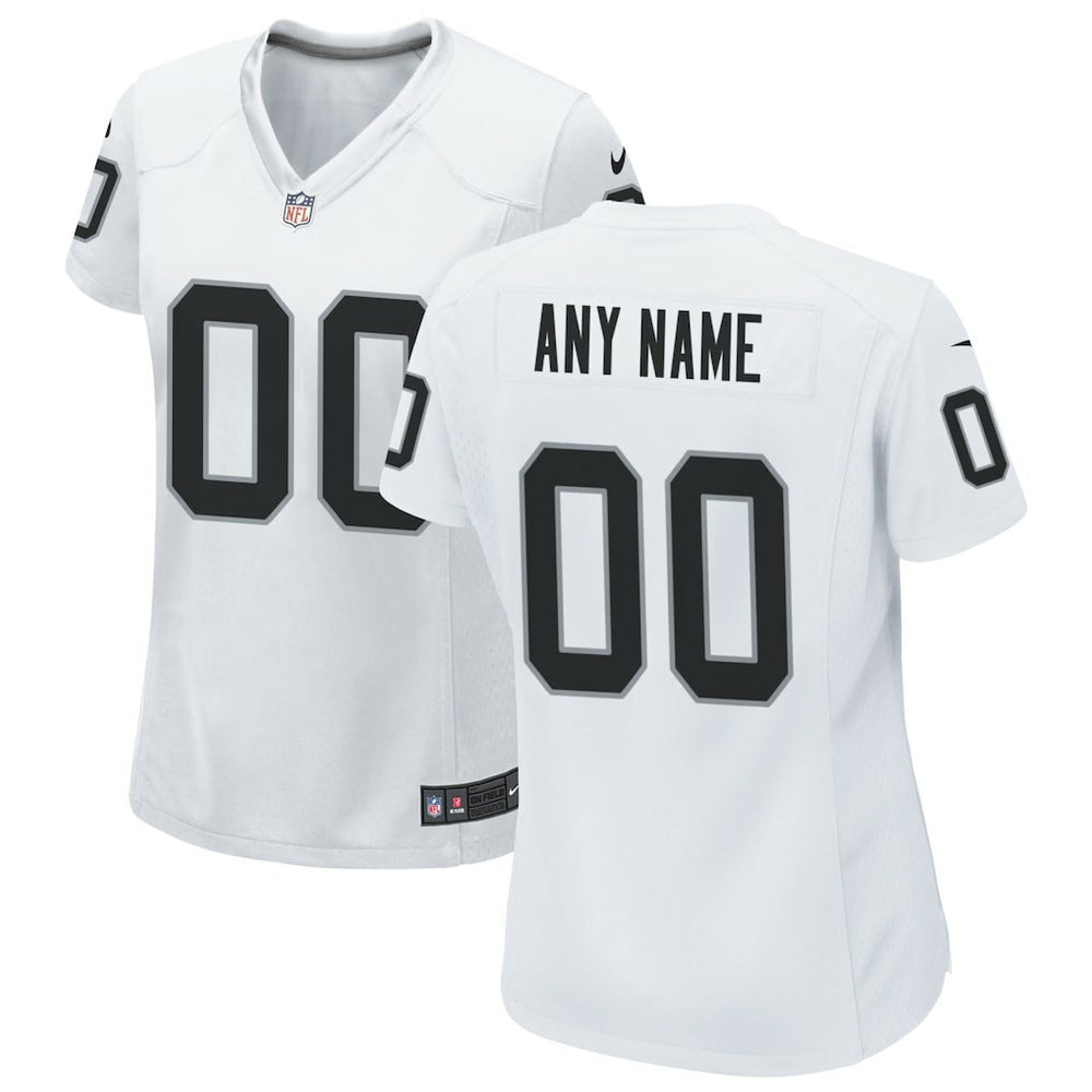 Las Vegas Raiders Women's Custom Game Jersey White | Nike for Sale