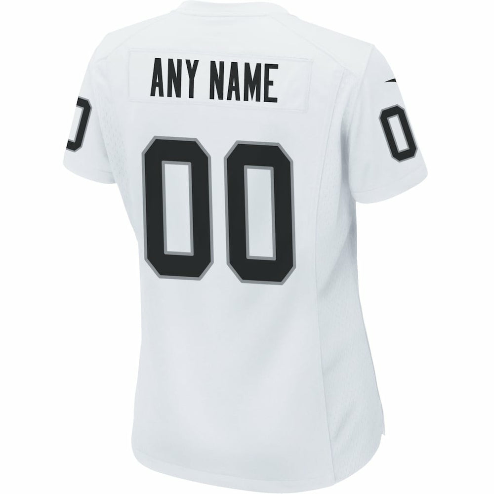 Las Vegas Raiders Women's Custom Game Jersey White | Nike for Sale
