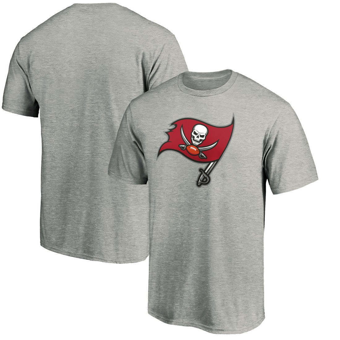 Tampa Bay Buccaneers Primary Logo T-Shirt Heather Gray | NFL