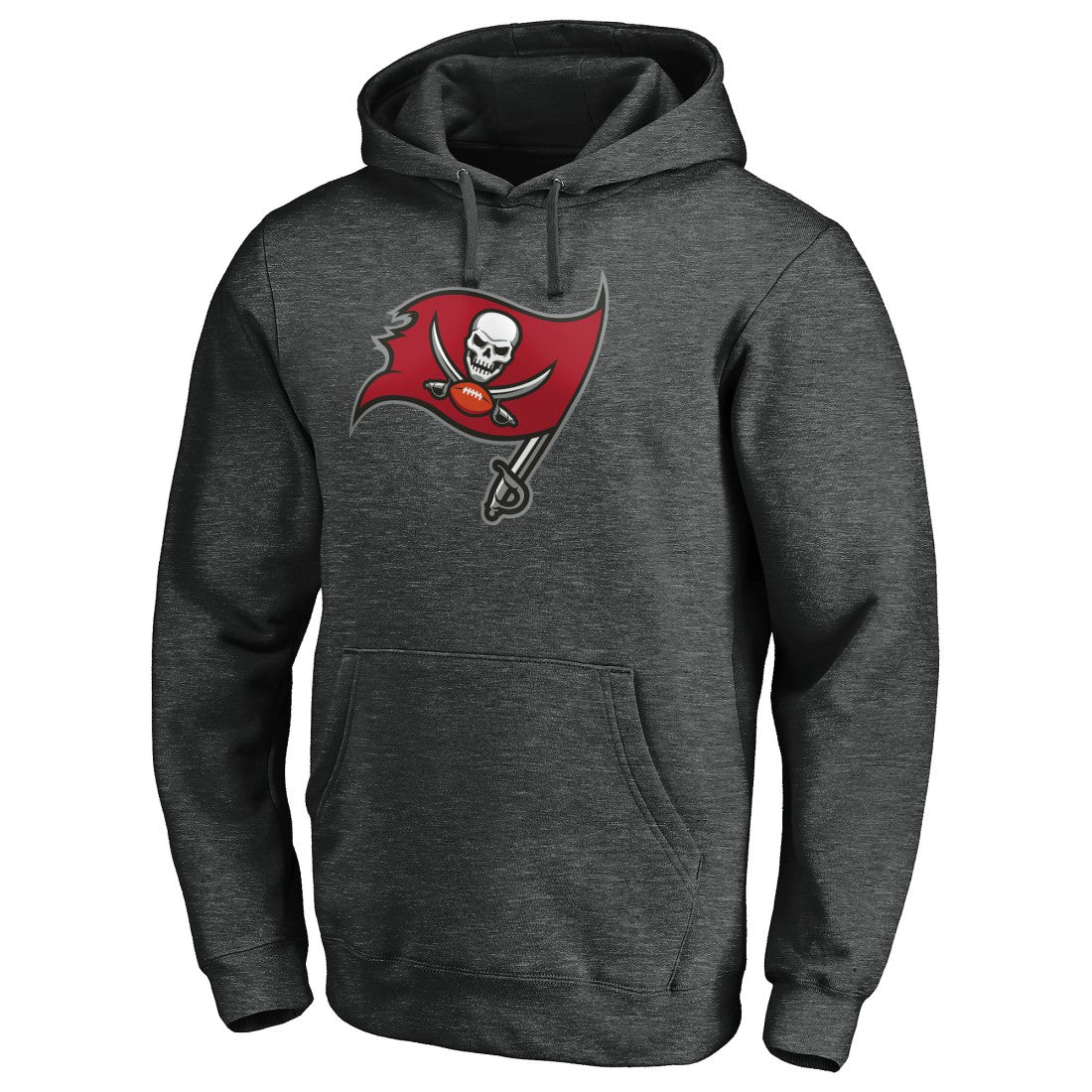 Tampa Bay Buccaneers Primary Logo Pullover Hoodie Heather Charcoal | NFL