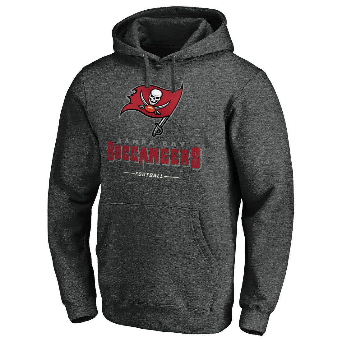 Tampa Bay Buccaneers Team Lockup Pullover Hoodie Heather Charcoal | NFL