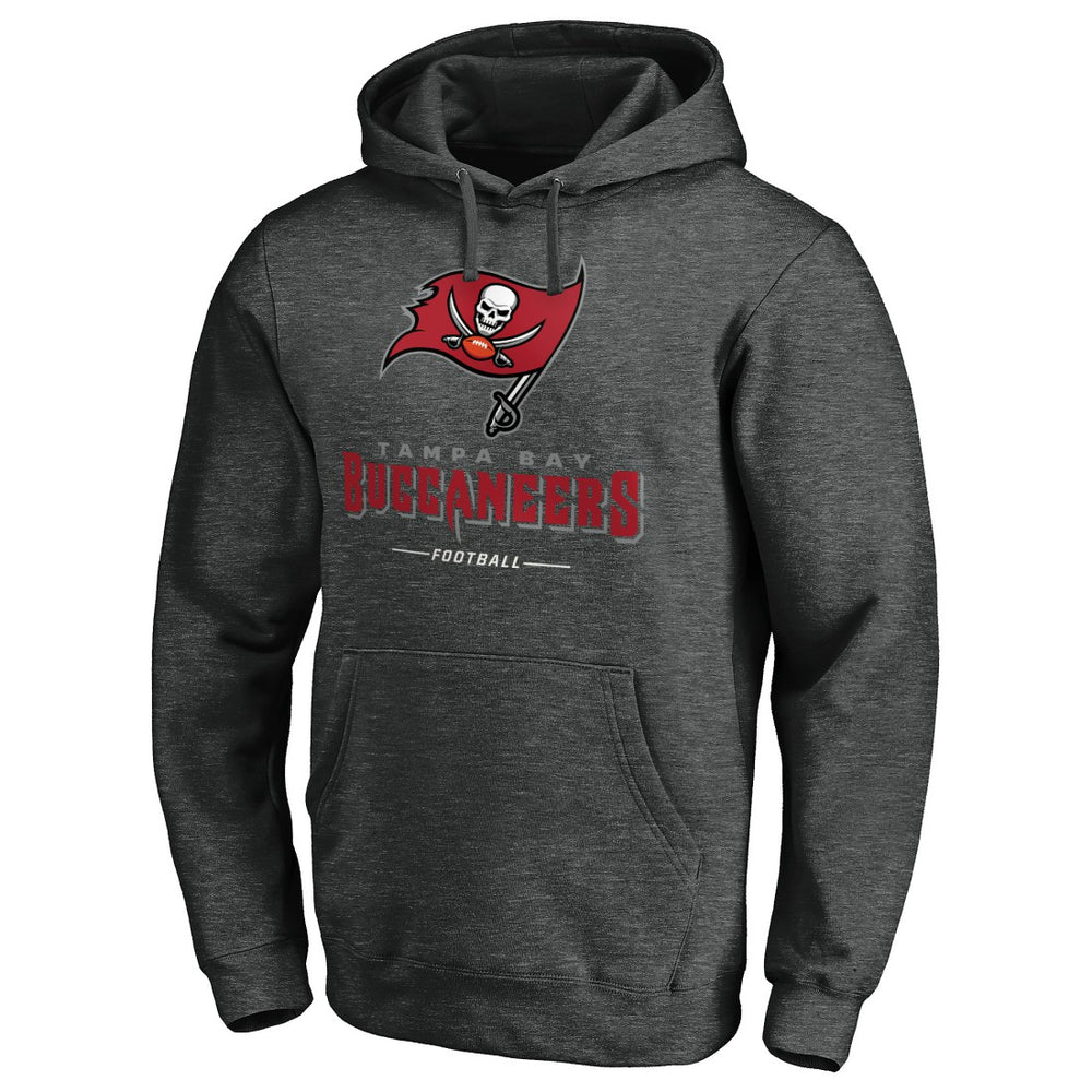Tampa Bay Buccaneers Team Lockup Pullover Hoodie Heather Charcoal | NFL